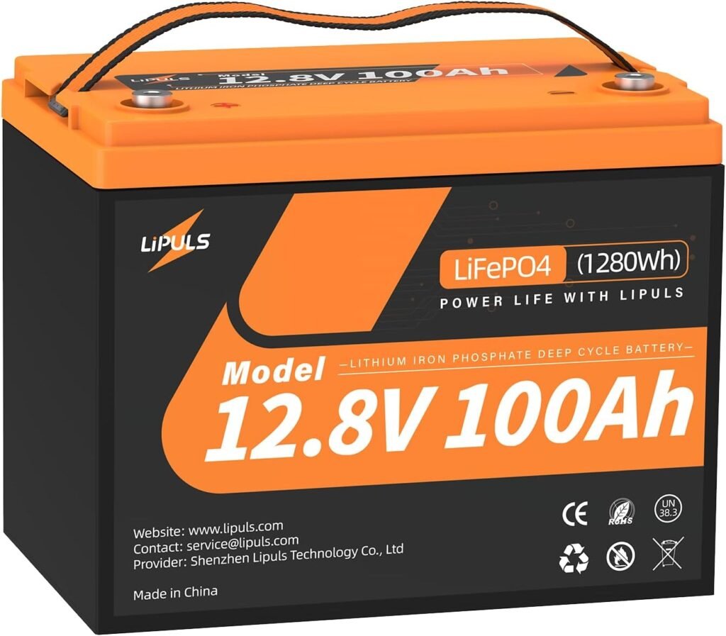 12V 100Ah LiFePO4 Battery (1Pack), Group Lithium Battery, UP to Cycles, Built-in 100A BMS, Max.1280Wh Energy, Perfect for Trolling Motor, RV, Solar System, Home Energy Storage 12V 100Ah LiFePO4 Battery (1Pack), Group Lithium Battery, UP to Cycles, Built-in 100A BMS, Max.1280Wh Energy, Perfect for Trolling Motor, RV, Solar System, Home Energy Storage