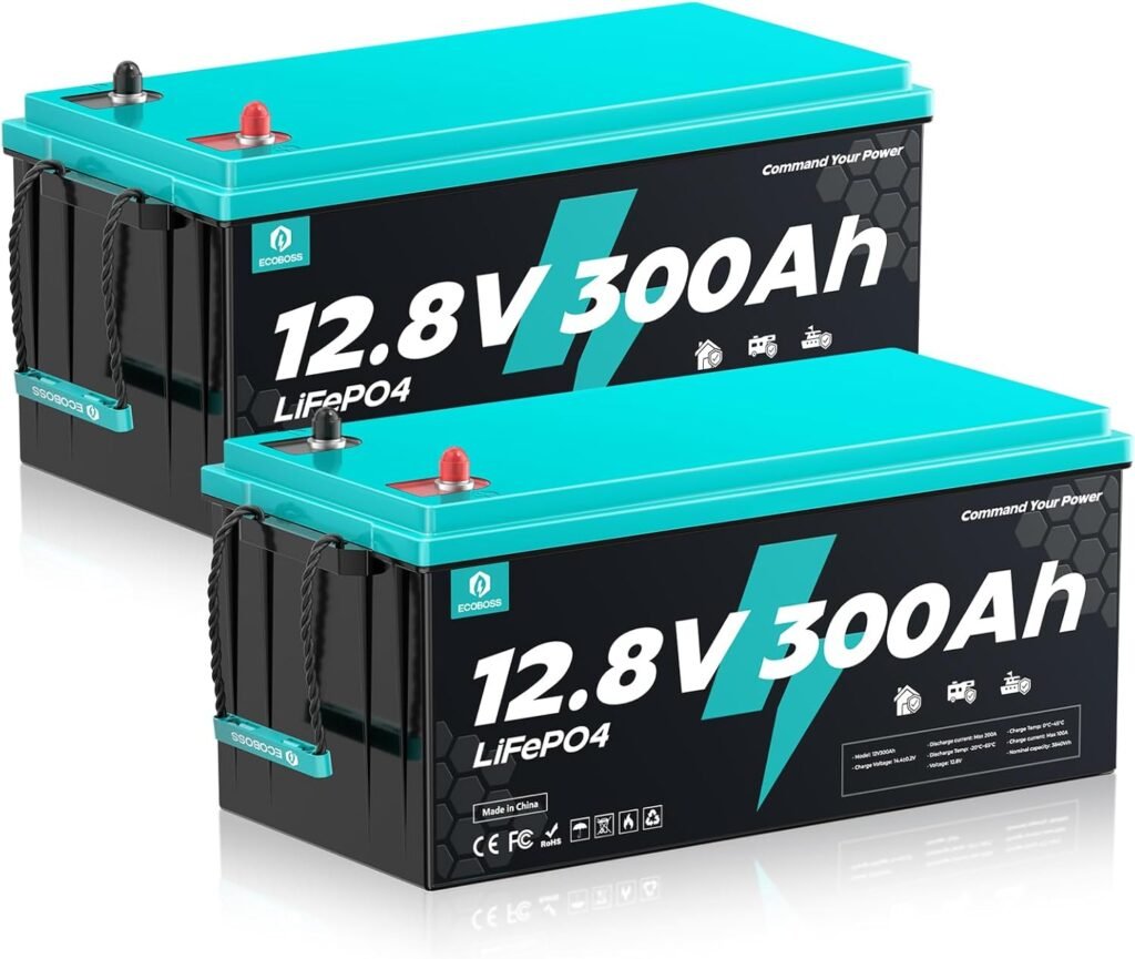 2 Pack 12V 300Ah LiFePO4 Battery, 3840Wh Deep Cycle Lithium Battery, 200A BMS, 15000+ Cycles, Low-Temp Cutoff Protection, Lithium Battery for Solar, RV, Marine, Off Grid 2 Pack 12V 300Ah LiFePO4 Battery, 3840Wh Deep Cycle Lithium Battery, 200A BMS, 15000+ Cycles, Low-Temp Cutoff Protection, Lithium Battery for Solar, RV, Marine, Off Grid